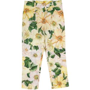 Dolce & Gabbana Broek - Geel m. Bloemen - Dolce & Gabbana - 4 jaar (104) - Broeken - Katoen