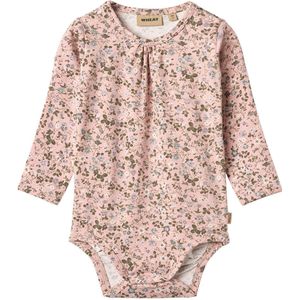 Wheat Romper l/s - Liv - Rose Powder Bloemen - Wheat - 62 - Romper L/S