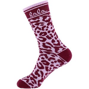Lala Berlin Sokken - Sanira - Burgundy Leo - Lala Berlin - 37/41 - Sokken