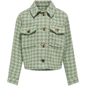 Kids Only Jas - KogKimmie - Heg Green Ruiten Frosty Green - Kids Only - 14 jaar (164) - Zomerjas