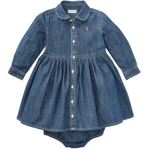 Polo Ralph Lauren Jurk m. Bloomers - Denim - Indigo - Polo Ralph Lauren - 1 jaar (80) - Jurk