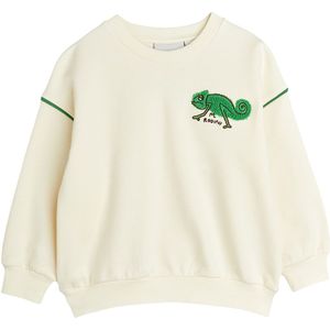 Mini Rodini Sweatshirt - Hagedis - Offwhite - Mini Rodini - 2-3 jaar (92-98) - Sweatshirt