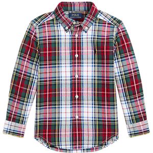 Polo Ralph Lauren Overhemd - Rood geblokt - Polo Ralph Lauren - 2 jaar (92) - Overhemd