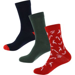 Jack & Jones Sokken - 3-pack - Jaccane - True Red/Duffel Ba - Jack & Jones - 33/37 - Sokken