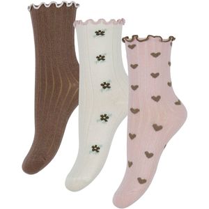 Name It Sokken - 3-pack - Rib - NmfNetti - Peperkorrel/Gepolijst - Name It - 25/27 - Sokken