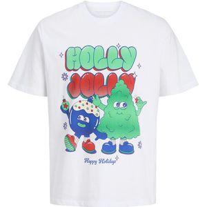 Jack & Jones T-Shirt - JorHoliday Cartoon - Bright White/Holly - Jack & Jones - 12 jaar (152) - T-Shirts