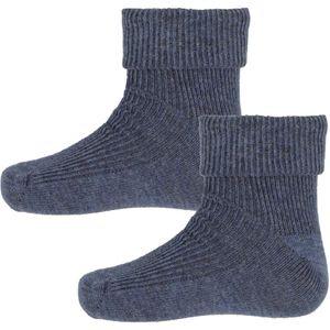 Minymo Sokken - 2-pack - Blauw Gevlekt - Minymo - 11/14 - Sokken