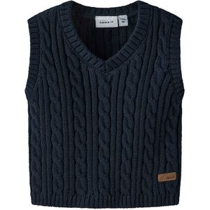 Biologisch Katoen - Gebreid Gilet - Mouwloos - V-hals - Regular Fit