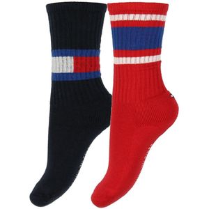 Tommy Hilfiger Sokken - 2-pack - Vlag - Rood/zwart - Tommy Hilfiger - 35/38 - Sokken