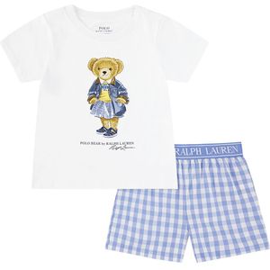 Polo Ralph Lauren Pyjama set - Haveneiland Blue m. Knuffel - Polo Ralph Lauren Acc - 7 jaar (122) - Pyjama - Tweedelig
