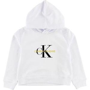 Calvin Klein Hoodie - Wit m. Logo - Calvin Klein - 8 jaar (128) - Hoodie