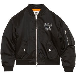 Wood Wood Bomber Jack - Knox - Zwart - Wood Wood - 15 jaar (170) - Zomerjas