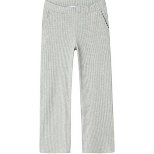 Name It Broek - Rib - Polyester/Viscose - NkfOlene - Grey Melan - Name It - 8 jaar (128) - Broeken - Katoen