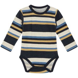 Hust and Claire Romper L/æ - Buster - Navy m. Strepen - Hust and Claire - 68 - Romper L/S