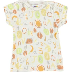 Joha T-Shirt - Bamboe - Wit m. Fruit/Letters - Joha - 60 - T-Shirts