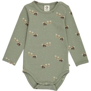 Müsli Romper l/s - Kerstmis - Shadow/Deep Green/Conditioner Crea - Müsli - 68 - Romper L/S
