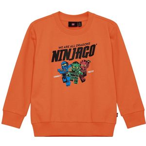 LEGO® Wear Ninjago Sweatshirt - LwSaku - Oranje - LEGO® Wear - 4 jaar (104) - Sweatshirt