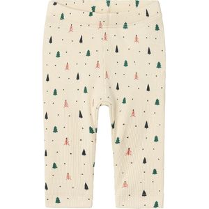 Name It Leggings - Rib - NbnDab - Summer Zand m. Kerstbomen - Name It - 56 - Leggings