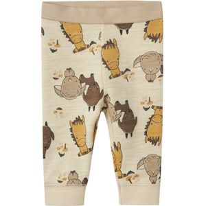 Name It Leggings - Wol/Katoen - NbnWup - Peyote Melange/AOP - Name It - 56 - Leggings