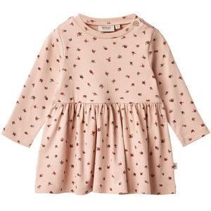 Wheat Jurk - Rib - Ryle - Pink Sand Bloemen - Wheat - 74 - Jurk