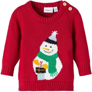 Name It Blouse - Gebreid - NbnRoll - Nar Rood - Name It - 50 - Shirts