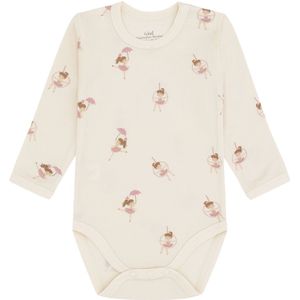 Hust and Claire Romper l/s - Wol/Bamboe Viscose - Baloo - Off Wh - Hust and Claire - 62 - Romper L/S