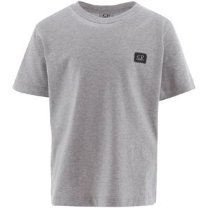C.P. Company T-Shirt - Grijs Gevlekt - C.P. Company - 10 jaar (140) - T-Shirts