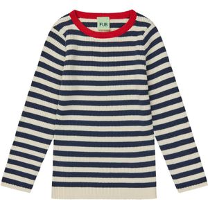 FUB Blouse - Rib - Ecru/Dark Navy - FUB - 130 - Shirts