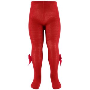 Condor Panty's m. Velours Strik - Rood - Condor - 6-12 mnd - Panty's