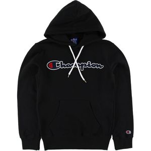 Champion Fashion Hoodie - Zwart m. Logo - Champion - 16-18 jaar (176-188) - Hoodie