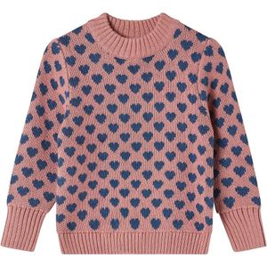 Fliink Blouse - Wol/Katoen - Gebreid - Janie Heart - Ash Rose - Fliink - 98 - Shirts