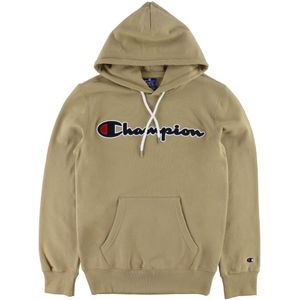 Champion Fashion Hoodie - Khaki m. Logo - Champion - 16-18 jaar (176-188) - Hoodie