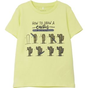 Name It T-Shirt - NmmPhow - Limoen Cream/Cactus - Name It - 2 jaar (92) - T-Shirts