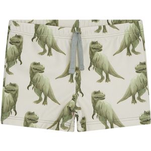 Hust and Claire Zwemslips - Haki - UV50+ - Zeegras m. Dinosaur - Hust and Claire - 9-12 mnd - Badmode