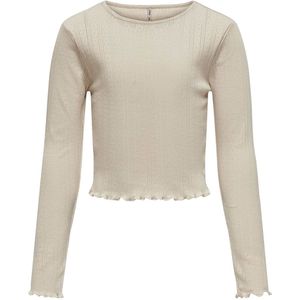 Kids Only Blouse - KogCarlotta - Bijgesneden - Puimsteen Stone - Kids Only - 7-8 jaar (122-128) - Shirts