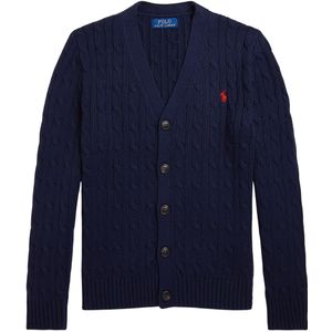 Polo Ralph Lauren Cardigan - Gebreid - Kabel - Navy - Polo Ralph Lauren - 14-16 jaar (164-176) - Cardigan