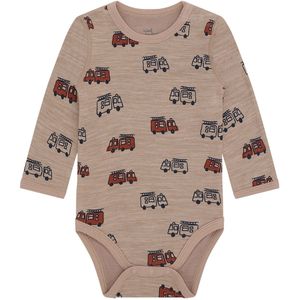 Hust and Claire Romper l/s - Wol/Bamboe Viscose - HCBaloo vuurtr - Hust and Claire - 68 - Romper L/S