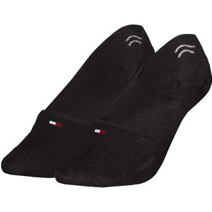 Tommy Hilfiger - BE#StichdTommySocksWoman - Enkelsokken - Zwart - Set van 2