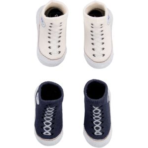 Converse Sokken - 2-pack - Navy/Beige - Converse - 0-6 mnd - Sokken