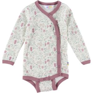 Joha Wikkelromper l/s - Wol/Bamboe - Off White/Rose - Joha - 70 - Romper L/S