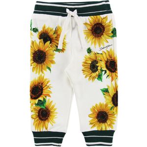 Dolce & Gabbana Joggingbroek - Zonnebloem - Wit/Donkergroen - Dolce & Gabbana - 9-12 mnd - Joggingbroek