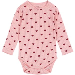 Konges Sløjd Romper l/s - Minnie - Amour Rouge m. Pointelle - Konges Sløjd - 0-1 mnd - Romper L/S