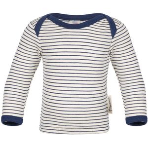 Engel - Baby-Schlupfhemd - Merino Ondergoed - Grijs/Wit - 70% Wol, 30% Zijde