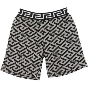 Versace Sweatshorts - Grijs Gevlekt/Zwart - Versace - 24 mnd - Shorts