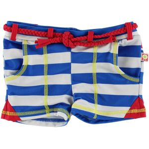 Katvig Classics Zwemslips - UV50+ - Blauw/Wit Gestreept m. Rood - Katvig - 80/86 - Badmode