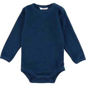 Joha Romper l/s - Wol - Rib - Donker Turkoois - Joha - 50 - Romper L/S