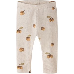 Name It Leggings - Rib - NbmOlyan - Peyote Melange m. Eikel - Name It - 1 jaar (80) - Leggings