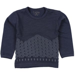 Fixoni Blouse - Navy m. Print - Fixoni - 50 - Shirts