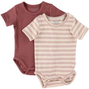 Minymo Rompers s/s - 2-pack - Violet Ice - Minymo - 50 - Romper S/S