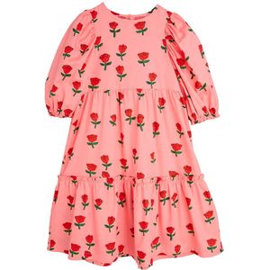 Mini Rodini Jurk - Roses AOP-bladerdeeg - Roze - Mini Rodini - 80/86 - Jurk